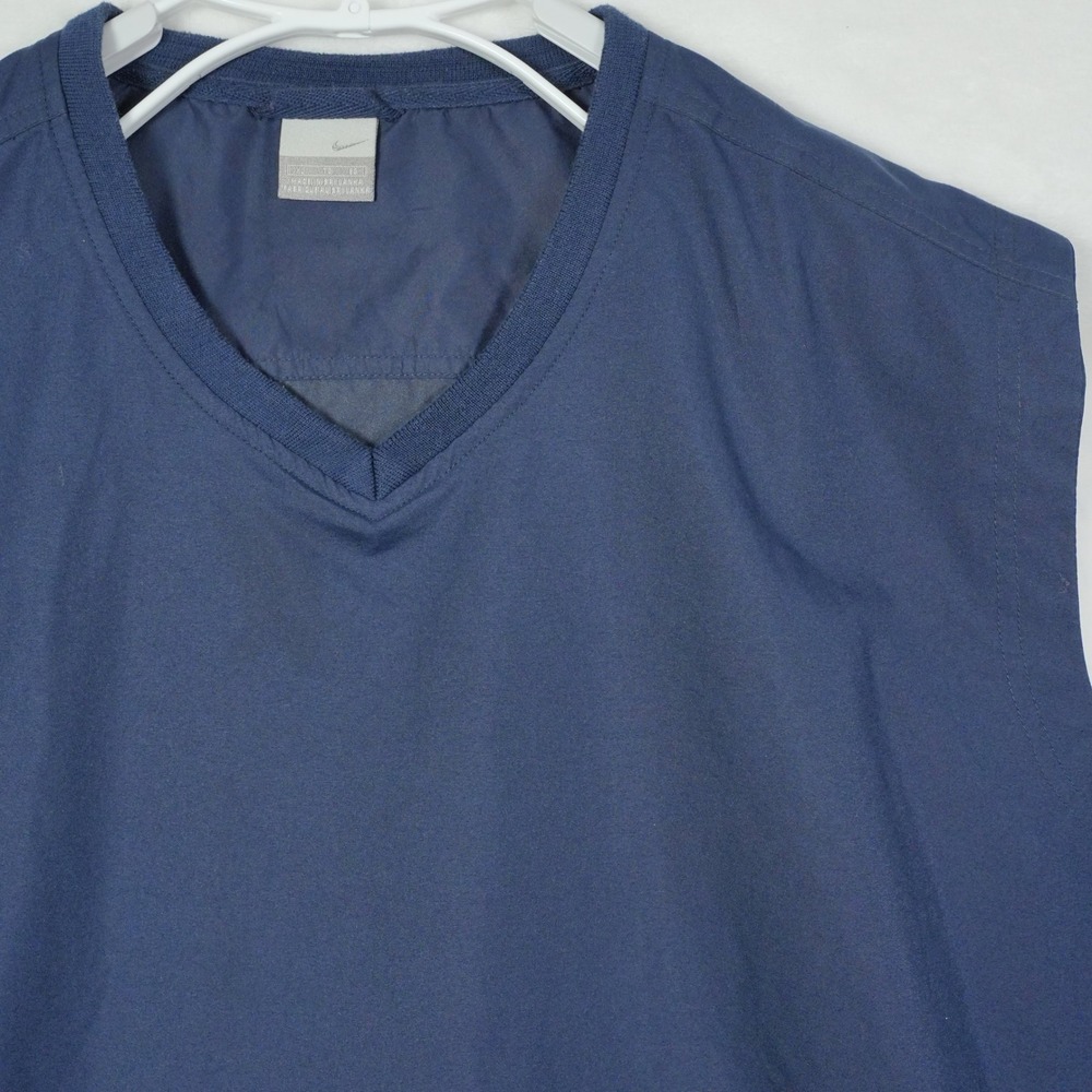 Vtg Nike Mens Golf Vest Navy Blue V Neck Sleeveless Lightweight Casual XL